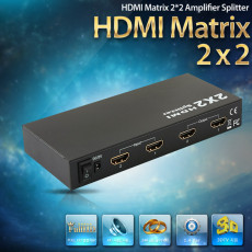 HDMI 선택기 2x2 2:2 매트릭스 선택 분배기