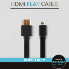 HDMI HDMI Micro 케이블 v1.4 FLAT 초슬림 3M 고급 검정 24K 금도금 4K2K