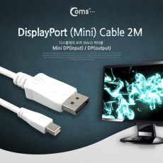 미니 디스플레이포트 변환 케이블 2M Mini DP input DP output DisplayPortv 1.2 최대 4K