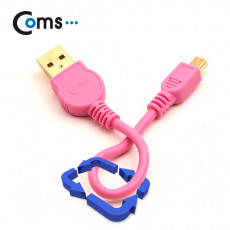 USB Mini 5Pin 케이블 핑크 Short Mini 5P M USB 2.0A M 미니 5핀