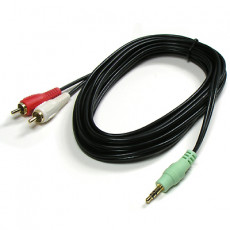 스테레오 RCA 2선 케이블 3극 AUX Stereo 3.5 M to 2RCA M 3M