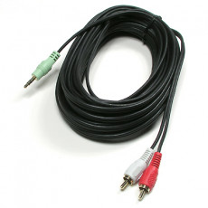 스테레오 RCA 2선 케이블 3극 AUX Stereo 3.5 M to 2RCA M 10M
