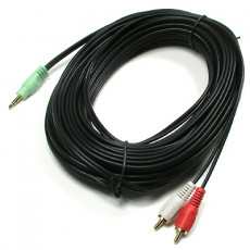 스테레오 RCA 2선 케이블 3극 AUX Stereo 3.5 M to 2RCA M 15M