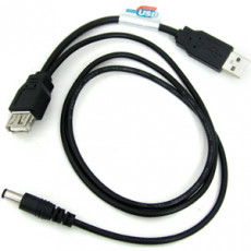 DC to USB 전원 케이블 DC 외경 5.5 연장 Y형 DC M to USB M F