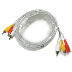 CCTV 케이블 10m - 2RCA DC 5.5 전원 회색