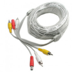 CCTV 케이블 20m - 2RCA DC 5.5 전원 회색