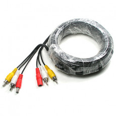 CCTV 케이블 15m - 2RCA DC 5.5 전원 검정색
