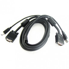 KVM 케이블 2M 모니터 HD15M USB A B
