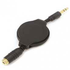 스테레오 연장 케이블 AUX Stereo 3.5mm 3극 M F 자동감김 1.5M