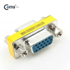 모니터 젠더 15Pin VGA 연장 D-SUB RGB 3열 GOLD Metal VGA F to VGA F