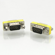 모니터 젠더 15Pin VGA 연장 D-SUB RGB 3열 GOLD Metal VGA M to VGA M