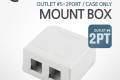 Mount 마운트 박스 2Port - Case Only 키스톤잭 별도 구매