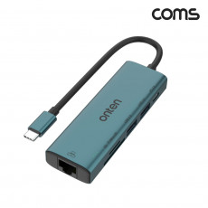 C타입 USB 멀티허브 컨버터 Type C USB3.0 카드리더 SD TF 이더넷 PD충전